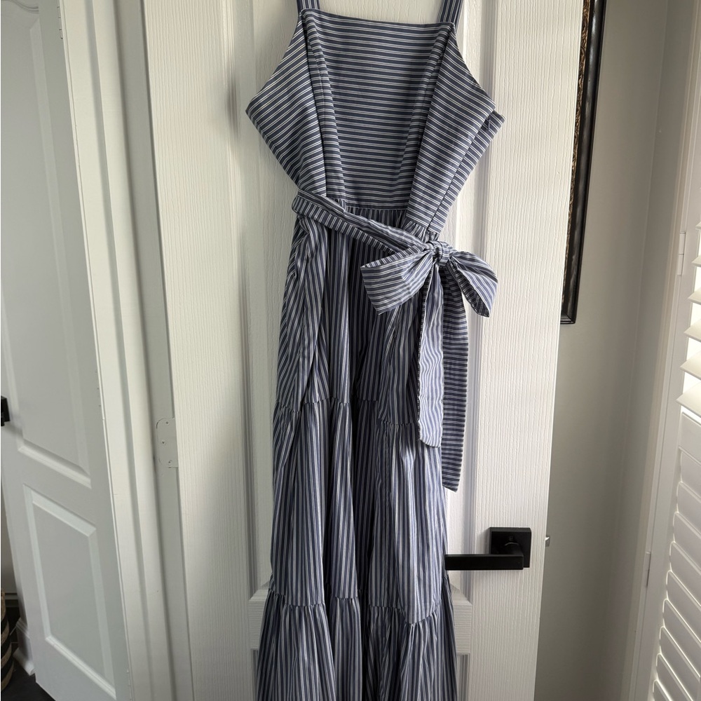 Striped Blue Maxi Dress